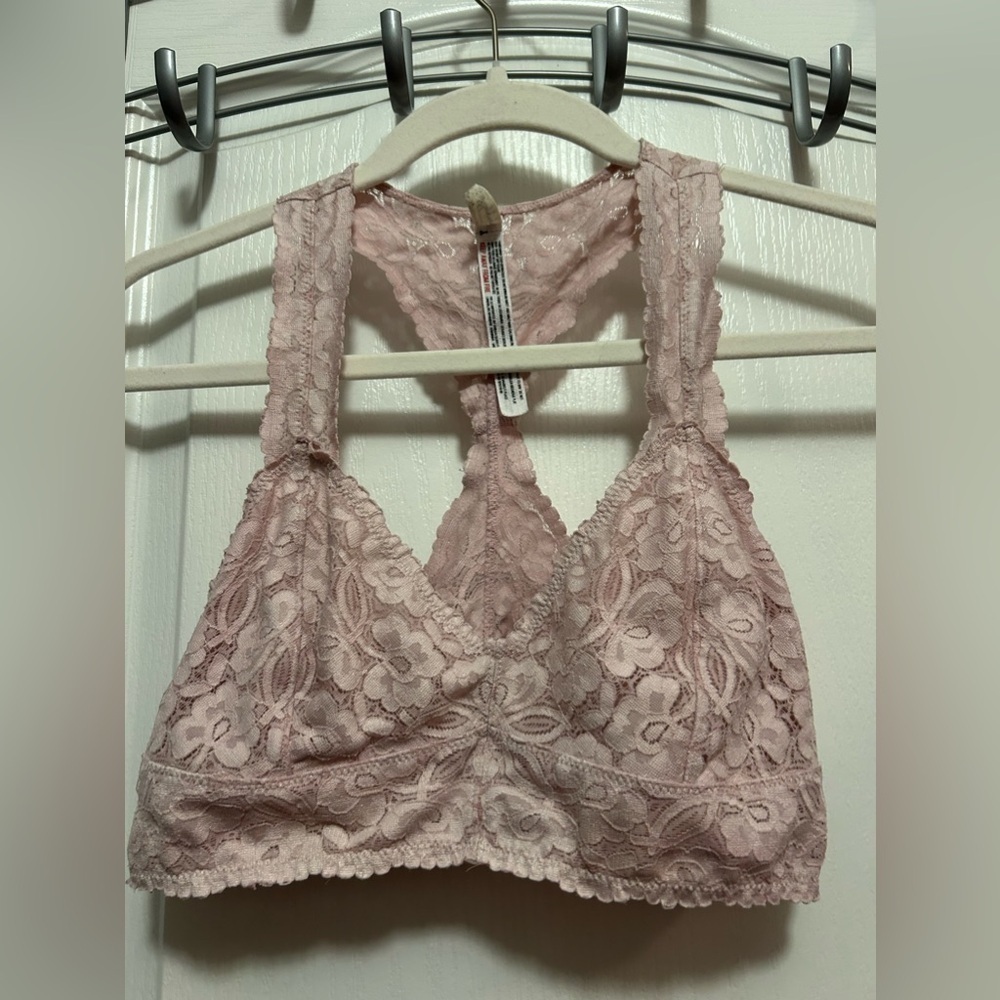 INTIMATELY Free People womens M galloon lace racerback bralette cottagecore boho
